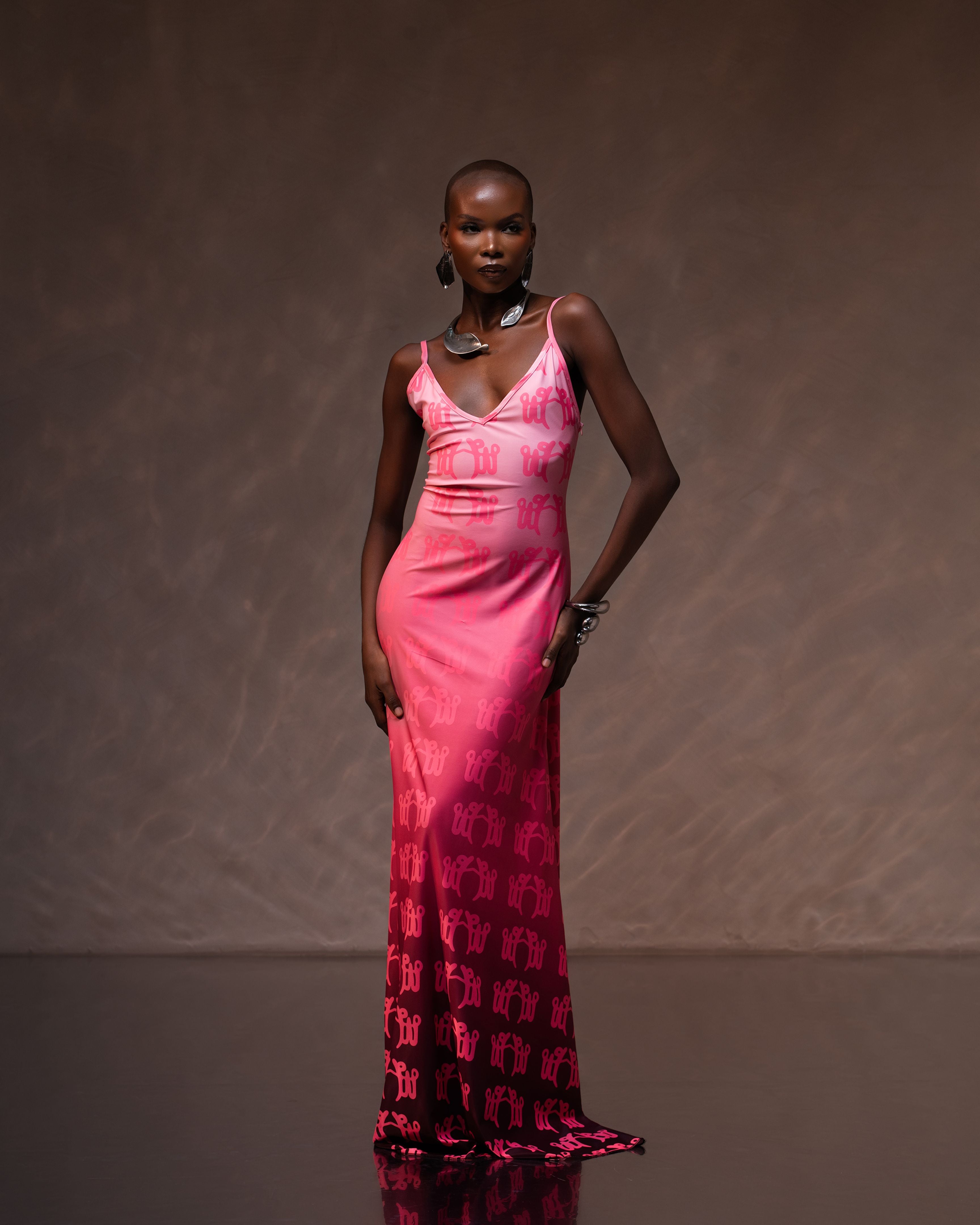 ROBE LYCRA DEGRADE SLIP ROSE – Couleur Concept