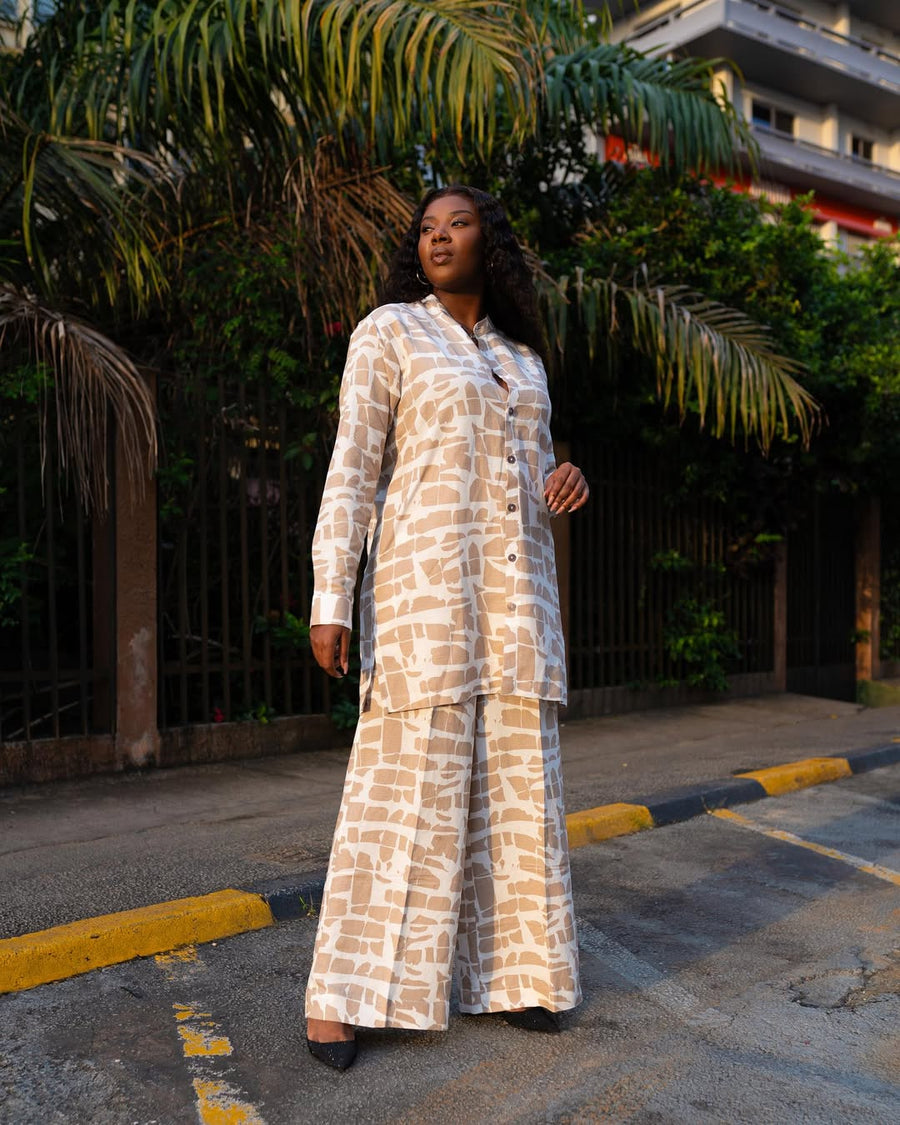 ENSEMBLE MIMI BEIGE BLANC