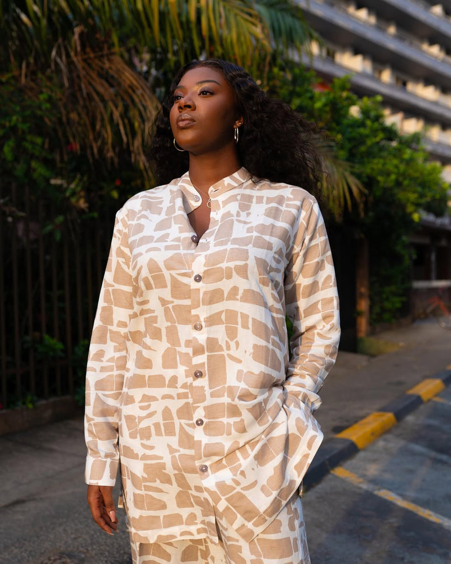 ENSEMBLE MIMI BEIGE BLANC