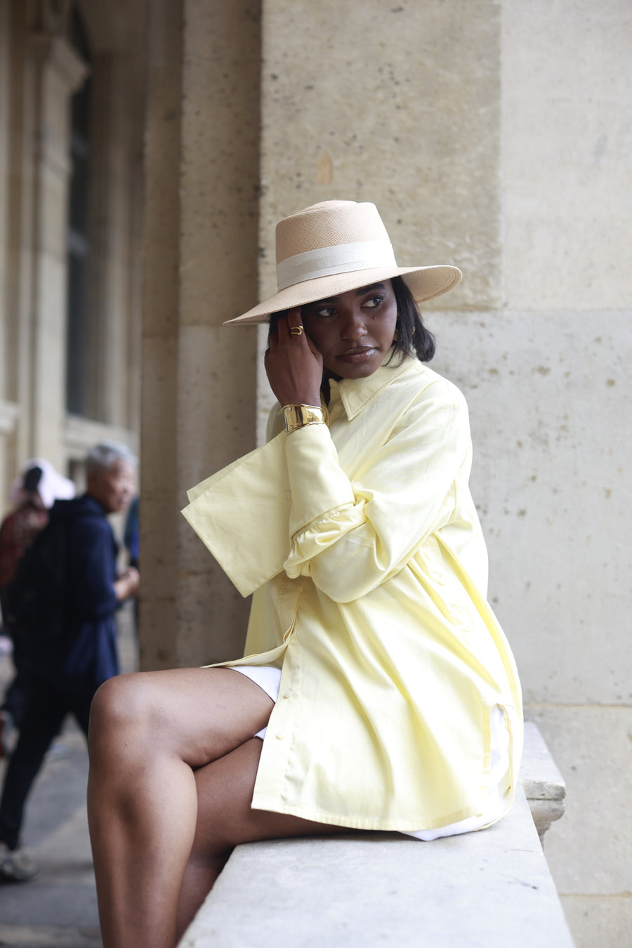CHEMISE LYNN JAUNE PASTEL