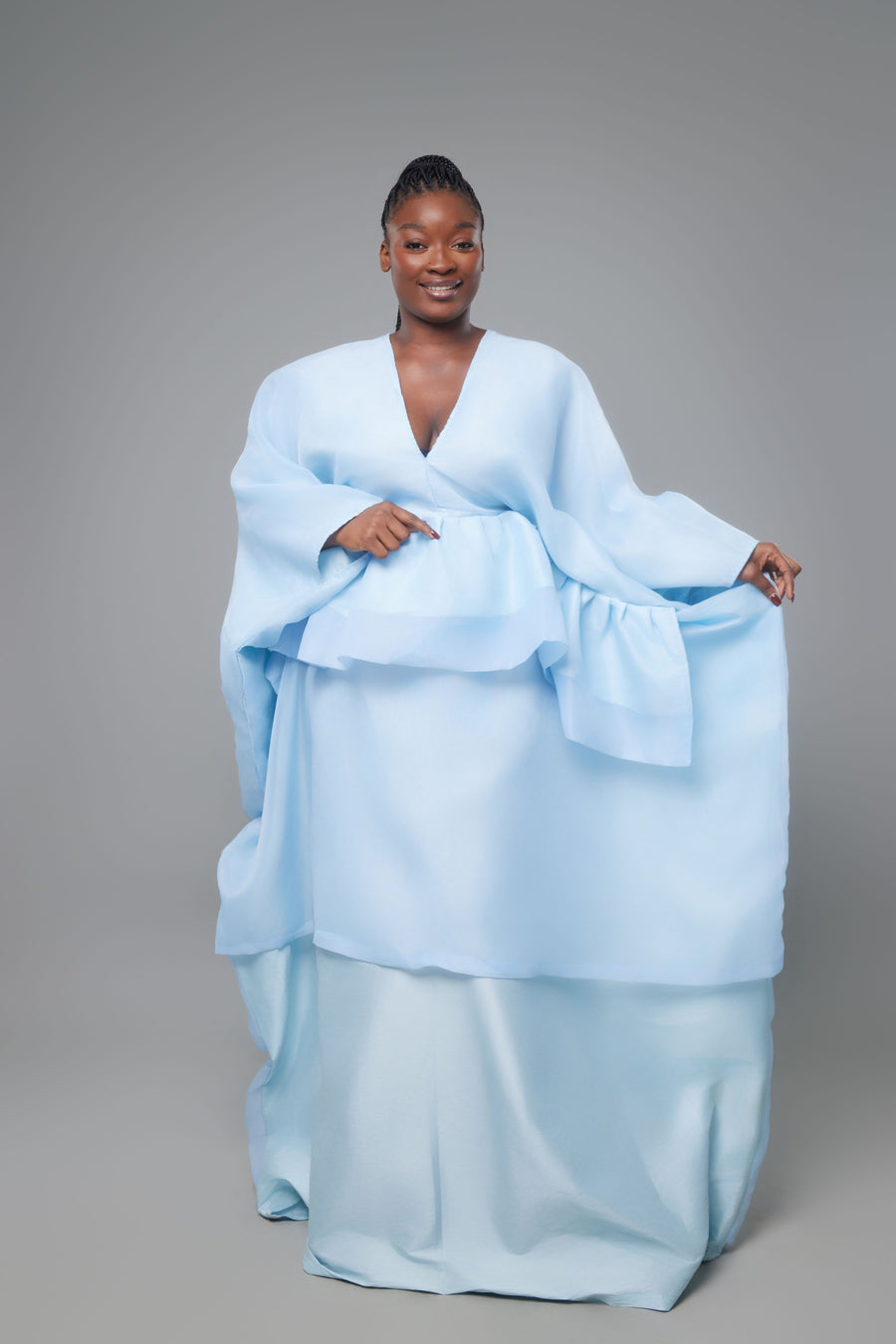 BOUBOU ORGANZA BLEU