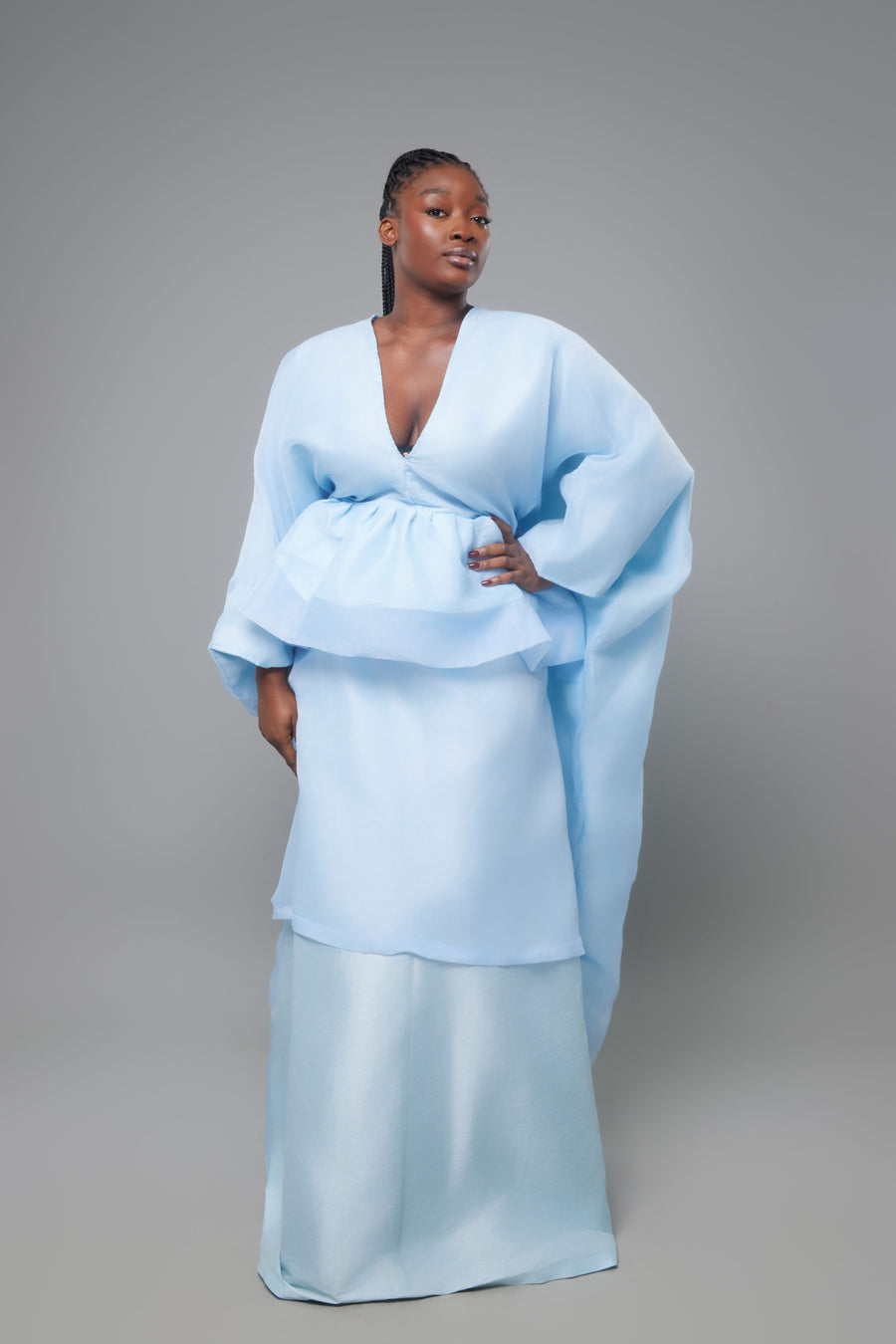 BOUBOU ORGANZA BLEU