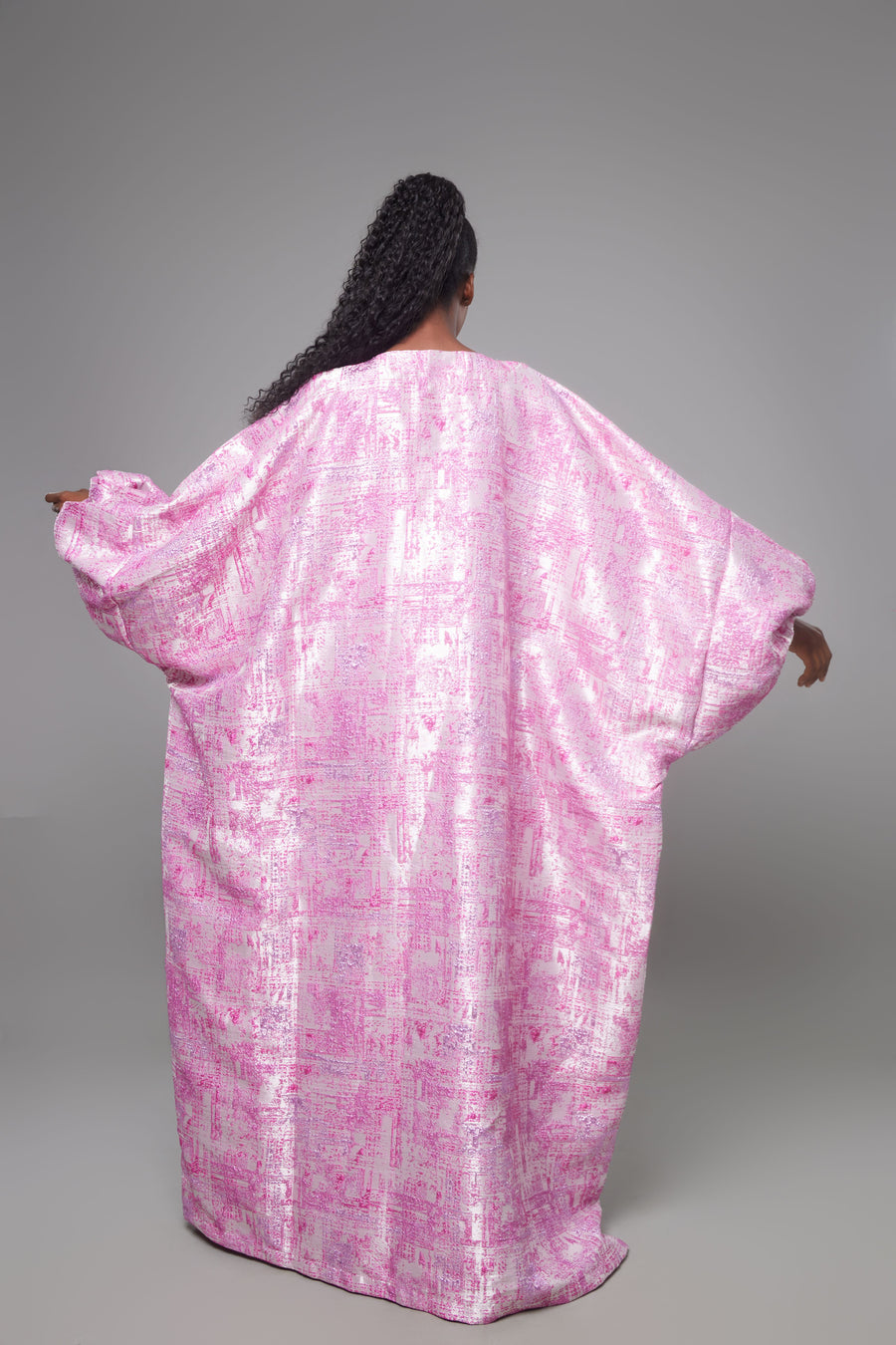 BOUBOU MANCHE BOUFFANTE EN BROCARD PREMIUM ROSE