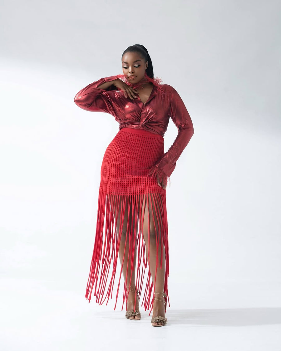 CHEMISE ELAINE ROUGE