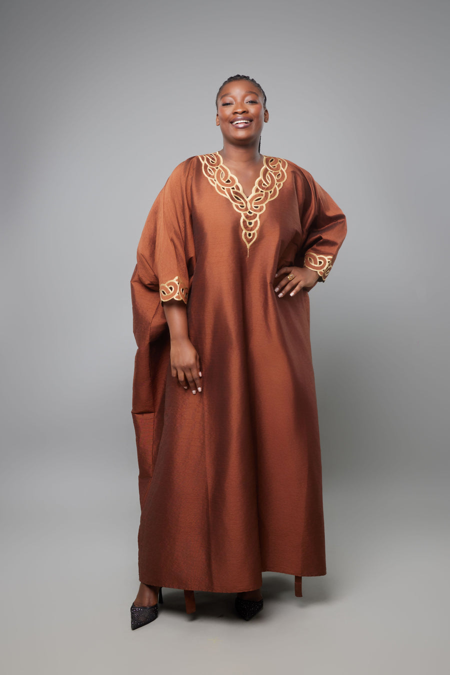 BOUBOU BRODE TAFFETAS TERRACOTTA