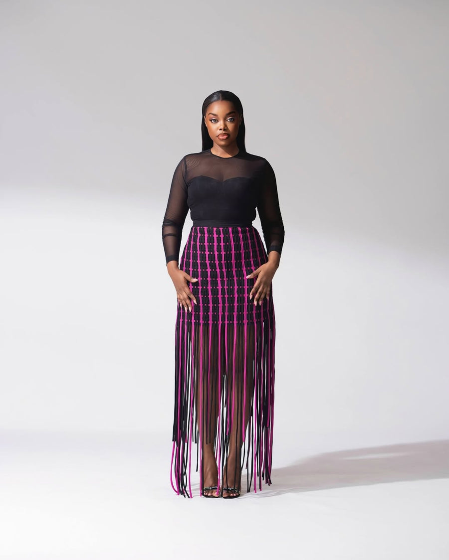 JUPE ARES VIOLET NOIR