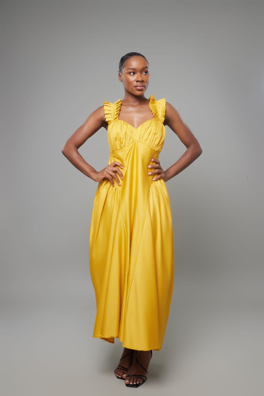 ROBE DAMMIE JAUNE MOUTARD