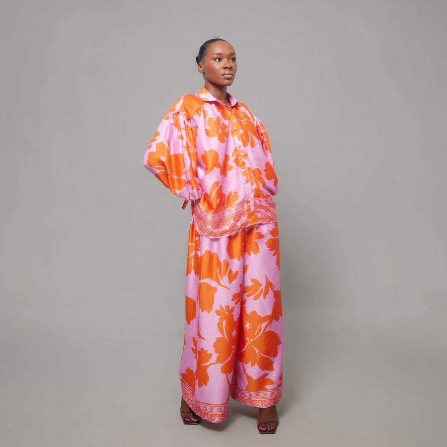ENSEMBLE LAURA IMPRIME ORANGE