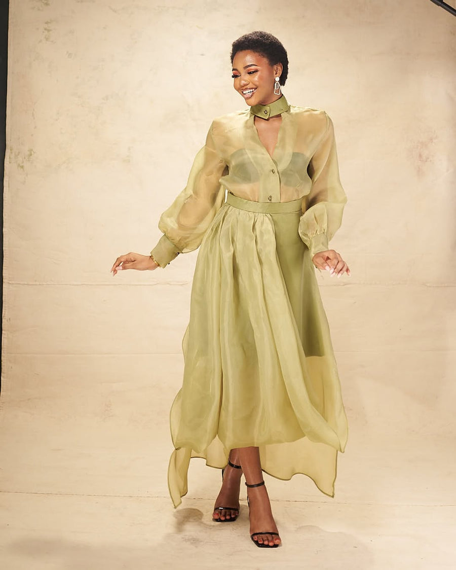 ENSEMBLE ANULI VERT OLIVE