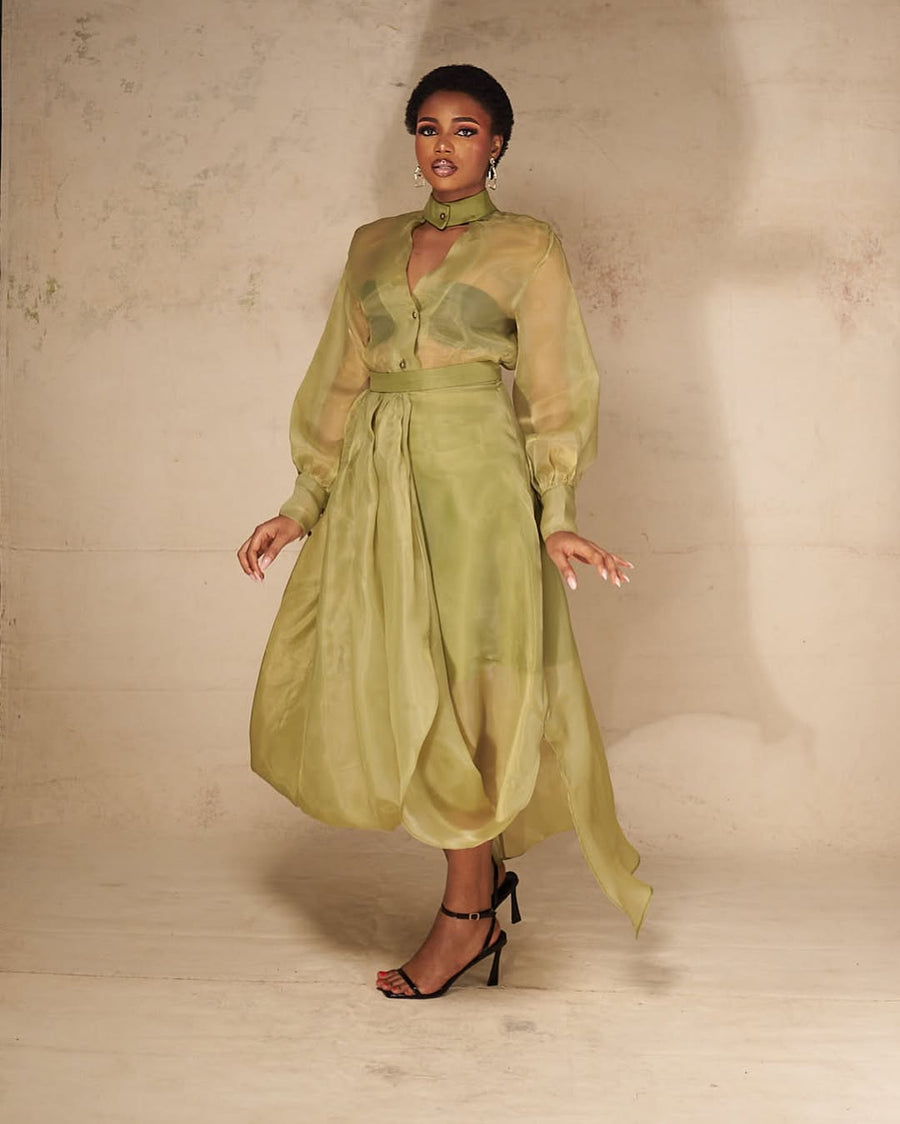 ENSEMBLE ANULI VERT OLIVE