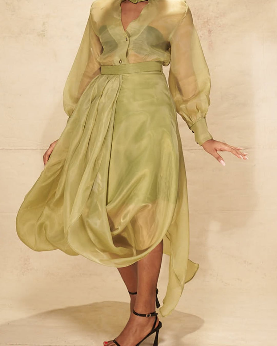 ENSEMBLE ANULI VERT OLIVE