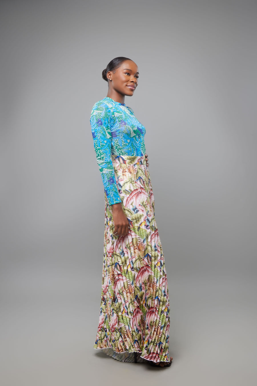 ENSEMBLE WILD FOREST VERT ROSE