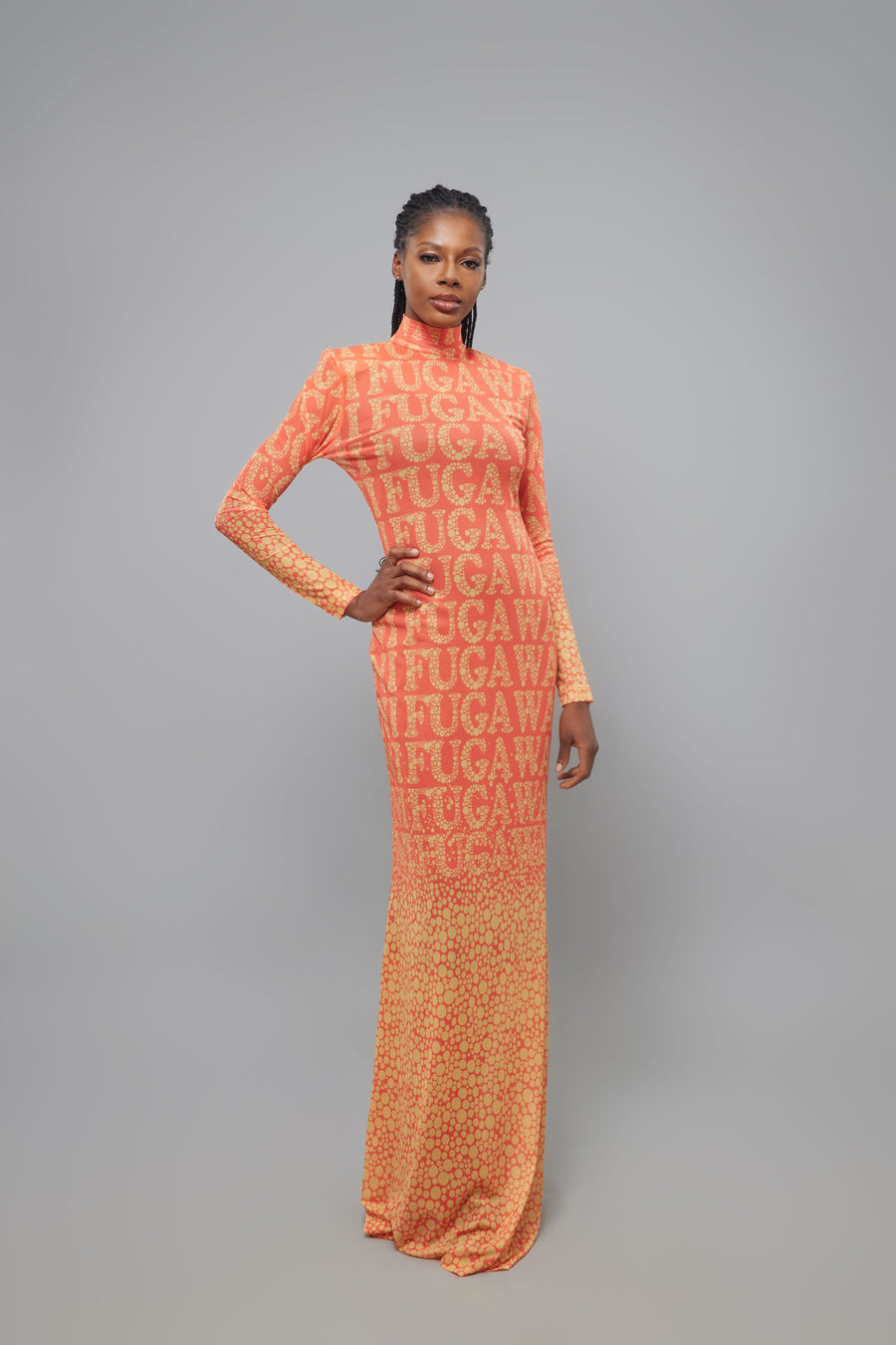ROBE SPROUTED MESH CIRCLES ORANGE