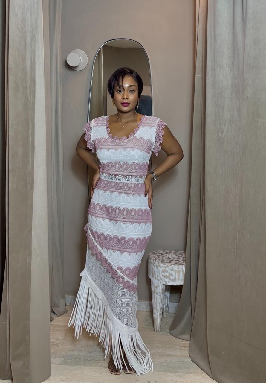 ROBE IVANNA ROSE BLANC