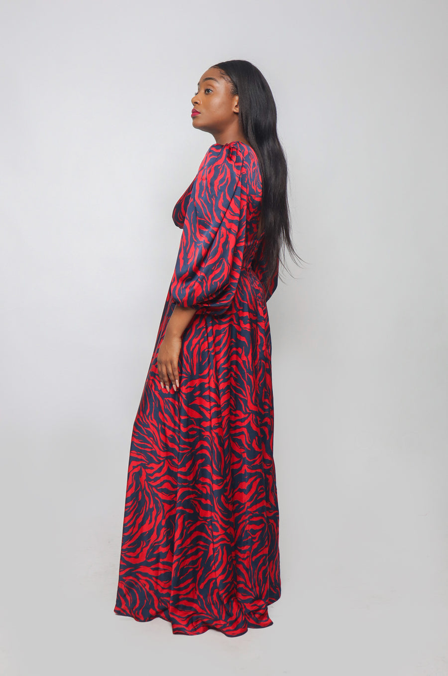 ROBE AISSATA ROUGE NOIR